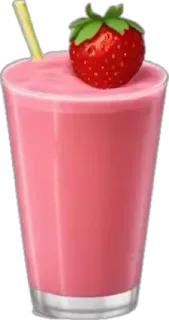 🤩 c95fc1b9 Smoothie, Stroberi, Minuman, Minuman, Makanan penutup, Makanan telegram sticker