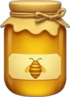 🤩 cbbbb2c4 madu, toples, lebah, makanan, manis, alami, organik telegram sticker