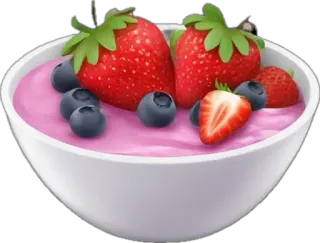 🤩 facd3f04 buah, beri, stroberi, blueberry, makanan penutup, mangkuk, makanan telegram sticker