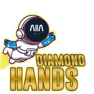 ✅ 42dc3f19 DIAMOND HANDS Diamanten handen, Astronaut, Crypto, Investering, Financiën, Meme telegram sticker