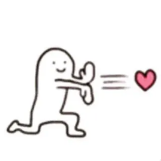 🎍 04f07326 desenho animado, amor, coração, fofo, simples, personagem, boneco de palito telegram sticker