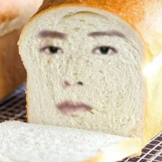 🛤 15532112 pão, rosto, comida, engraçado, meme, arte digital telegram sticker