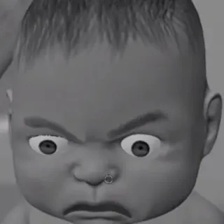 🛤 40c5e03f bebê, bravo, meme, engraçado, expressão facial telegram sticker