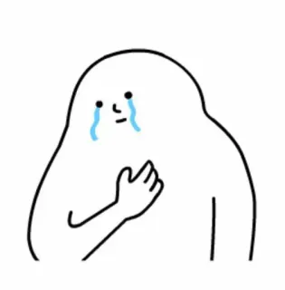 🧱 e79f7acc Desenho animado, Chorando, Triste, Emocional, Personagem, Linha telegram sticker