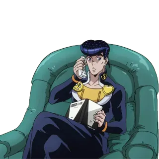 😐 6d6cfa9c Josuke Higashikata JoJo's Bizarre Adventure Anime, Mangá, Jojo, Josuke, Higashikata, Diamond is Unbreakable, Telefone telegram sticker