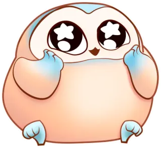 🤩 b8b38efa uroczy, sowa, przesłodki, kreskówka, gwiezdne oczy telegram sticker
