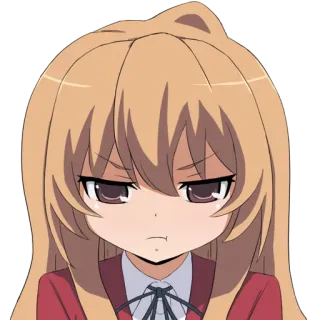 😔 254e1601 Aisaka Taiga Toradora! Anime, Karakter, Tsundere, Manga telegram sticker