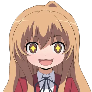 😍 e62b799c Taiga Aisaka Toradora! anime, gadis, imut, mata berkilau, Taiga, Toradora telegram sticker