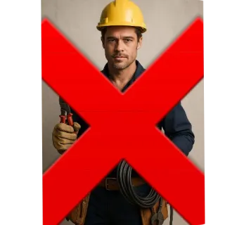 ⛑ 6d2d2347 interdit, bannissement, chantier, homme, croix whatsapp sticker