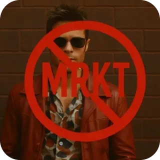 🫥 8290a546 MRKT pas de marché, boycott, protestation, fight club, brad pitt whatsapp sticker