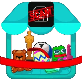 🎁 876a2bb2 SCAM arnaque, boutique, fraude, dessin animé, autocollant whatsapp sticker