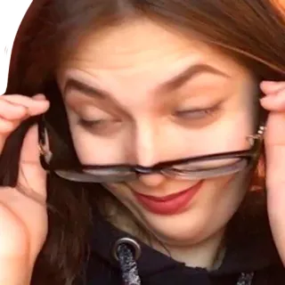 😊 5814f2b2 여자, 안경, 사람, 인물 사진, 셀카 telegram sticker