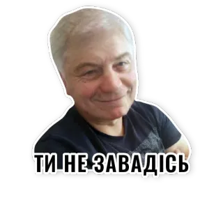 😶 66ff5ffe ТИ НЕ ЗАВАДИСЬ persona, sticker, hombre, ucraniano, texto whatsapp sticker
