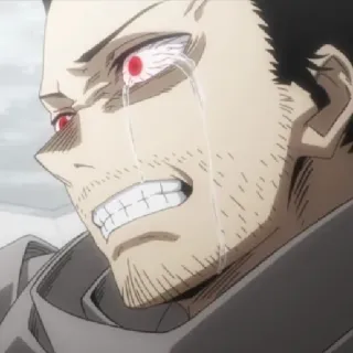 😭 c7bce460 Shota Aizawa My Hero Academia 애니메이션, 캐릭터, 나의 히어로 아카데미아, 아이자와 쇼타, 슬픈, 우는, 감정적인 telegram sticker