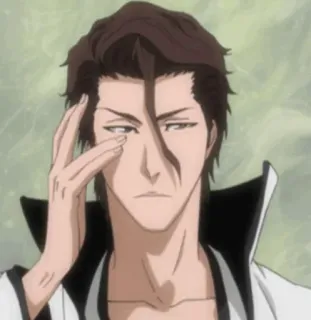 🤔 3d868ef3 Sosuke Aizen Bleach Anime, Manga, Grinsen, Aizen, Sosuke, Bösewicht telegram sticker