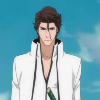 😁 5a5892a9 Aizen Sosuke Bleach Anime, Schwerter, Ernst, Bösewicht telegram sticker