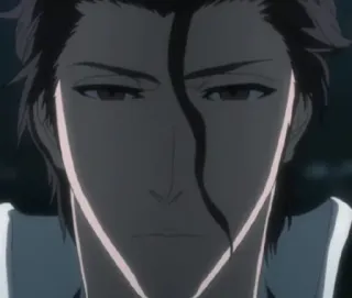 🙃 6da55626 Aizen Sosuke Bleach Anime, Bösewicht, Selbstsicher, Grinsen, Aizen telegram sticker