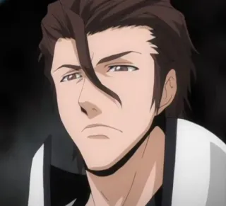 😟 cb906836 Sosuke Aizen Bleach Anime, Bösewicht, Ernst, Anführer, Aizen telegram sticker