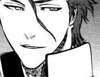 ♥ d7ec2538 Sosuke Aizen Bleach anime, manga, schurk, zelfgenoegzaam telegram sticker