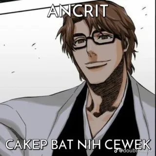 🗿 cea17f53 ANCRIT
CAKEP BAT NIH CEWEK 表情包, 搞笑, 印尼, 文字, 表达 telegram sticker