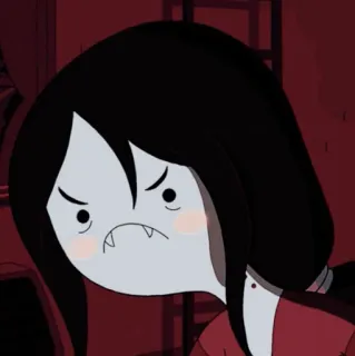 🖤 0172b56c Marceline Adventure Time cartoon, vampire, angry, marceline, adventure time telegram sticker