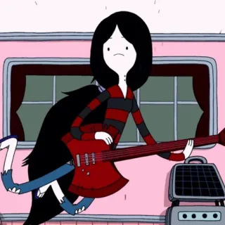 🖤 61c17e64 Marceline Adventure Time cartoon, vampire, Marceline, Adventure Time, guitar, music, cartoon network telegram sticker