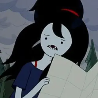 🖤 a0da3585 Marceline Adventure Time cartoon, adventure time, marceline, vampire queen, map telegram sticker