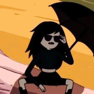 🖤 fdce85bf Marceline Adventure Time cartoon, sunglasses, emo, goth, marceline, adventure time telegram sticker