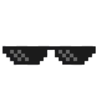 😎 94978041 太阳镜, deal with it, 表情包, 像素化, 眼镜, 恶棍生活 telegram sticker