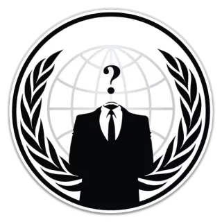 🌐 cd44628e 匿名, 黑客, 问号, 地球, 西装, 互联网, 活动家 telegram sticker