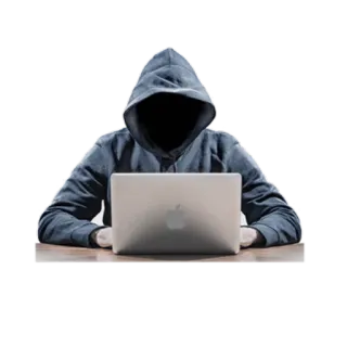 👨 cea272dc 黑客, 帽衫, 笔记本电脑, 电脑, 匿名, 网络安全 telegram sticker