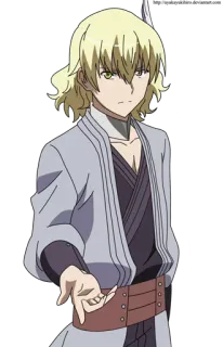 👐 9f28673c Animé, cheveux blonds, personnage, homme, Light novel whatsapp sticker