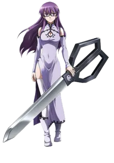 🔪 e70c8f62 Sheele Akame ga Kill! Anime, Ciseaux, Arme, Cheveux violets, Lunettes whatsapp sticker