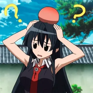 ❓ 1ed89c97 Akame Akame ga Kill! アニメ, 混乱, 疑問符, 漫画, 漫画 telegram sticker