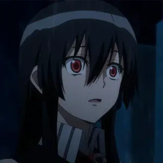 😳 7ae910c4 Akame Akame ga Kill! アニメ, アカメ, アカメが斬る!, 女性, 赤い目 telegram sticker