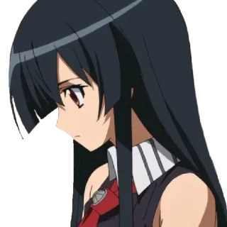 😕 97d5b422 Akame Akame ga Kill! アニメ, キャラクター, 女の子, アカメ, アカメが斬る！ telegram sticker