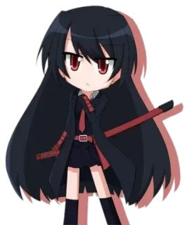 🗡 adbad1ac Akame Akame ga Kill! アニメ, 剣, アカメ, アカメが斬る!, 可愛い telegram sticker