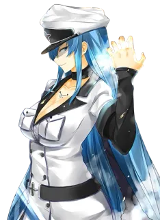 😏 0af891e2 Esdeath Akame ga Kill! Anime, Militaire, Femme, Glace, Méchant telegram sticker