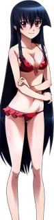 😏 7c9d4290 Akame Akame ga Kill! Anime, Fille, Bikini, Akame, Mignon, Femme telegram sticker
