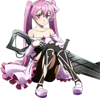 😏 c80f66ee Mine Akame ga Kill! Anime, Fille, cheveux roses, arme telegram sticker