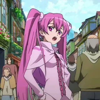 😎 261c070d Mine Akame ga Kill! Anime, Akame ga Kill, Mine, Cheveux roses, Twintails telegram sticker