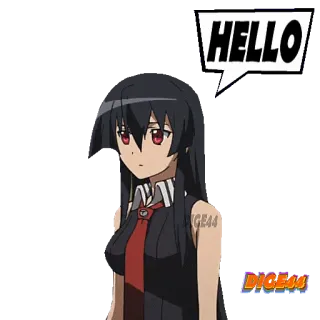👋 236bee5b HELLO аниме, привет, девушка, мультфильм telegram sticker