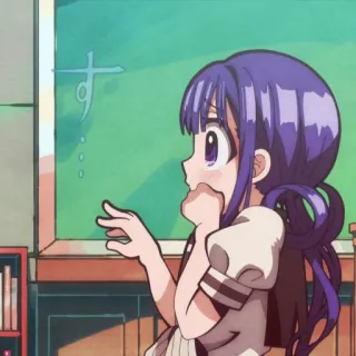 🎡 03a993de す anime, girl, school, student, cute, kawaii, japanese telegram sticker