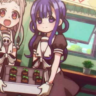 🍇 afb8484e anime, character, plants, garden, cute telegram sticker