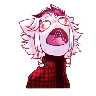 👀 3d481e73 A. sticker, katze, anime, cartoon, süß, meme telegram sticker