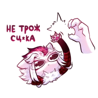 😡 43700f3b НЕ ТРОЖ С**КА Katze, anstößig, Sticker, Slang, Schimpfwort telegram sticker