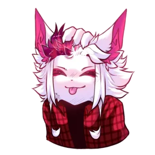 😋 8cb0f391 sticker, fell, cartoon, süß, porträt, zunge telegram sticker