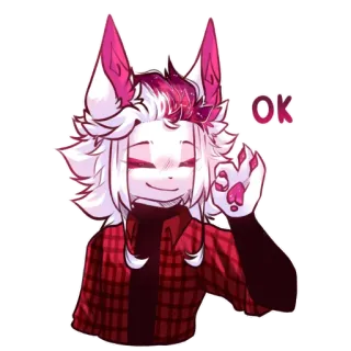 👌 917295ed OK Fellwesen, Okay, Tier, Cartoon telegram sticker
