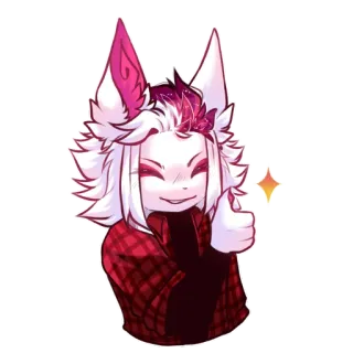 ✨ aebbc1a8 Furry, Cartoon, Daumen hoch, Positiv, Anthropomorph, Süß telegram sticker