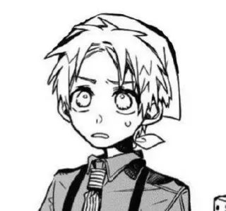 🧡 058451b9 Anime, Manga, Postać, Czarno-białe telegram sticker